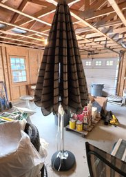 Patio Umbrella With Crank And Weighted Base