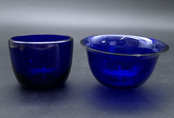 Small Cobalt Blue Glass Bowls