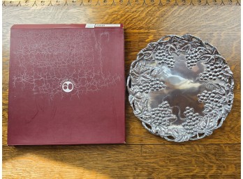 Arthur Court Grape Pattern Metal Tray, 12'