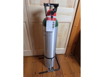 APRIA Oxygen Compressed, U.S.P. UN1072 Medical Tank With Stand