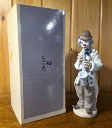 LLADRO Spain #5471 'Payasito Saxofon' Sad Sax Clown Figurine, 1990