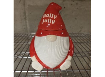 TEN ACRE GIFTS 'Holly Jolly' Ceramic Gnome Cookie Jar