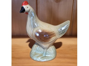 Ceramic Hen Figurine, C. ~1950s Made In Brazil