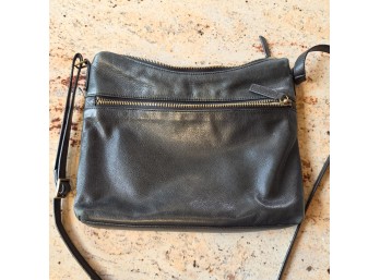 Margot New York Black Leather Crossbody Bag