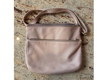 Fossil Blush Pink Leather Crossbody Bag