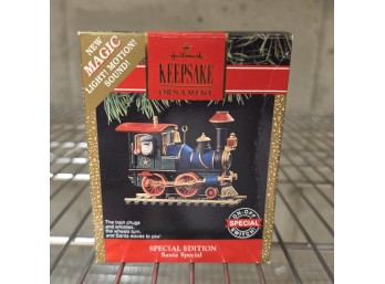 Hallmark Keepsake Ornament Special Edition 'Santa Special' Train, Light Motion Sound C. ~1990s