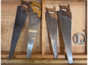 Lot Of 4 Vintage Hand Saws
