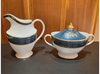 Royal Doulton Carlyle Cream And Sugar Bowl Set