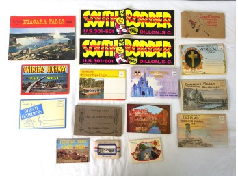 Collection Of Vintage Souvenir Postcard Folders & Postcards C. 1900s-1960s
