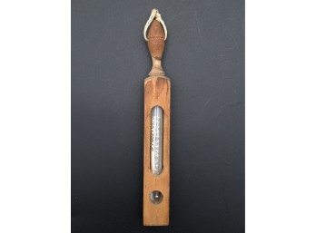 Antique Wood Thermometer - C. ~1940s-1960s