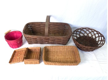 Collection Of Assorted Woven Baskets