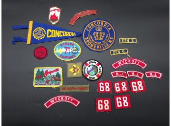 Vintage Lot Of Boy Scouts Of America & Concordia Patches And Pennant C. - 1960s-1970s