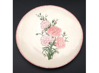 K-Dot Studio Manchester VT Hand-Painted Carnation Plate, C. ~1960s