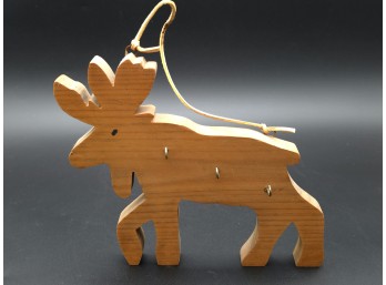 Wooden Folk Art Moose Key Rack / Hook Hanger