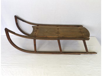 Rustic Wooden Sled Made From Independent Nail Co. Crate - C. 1920-1950