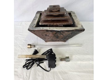 Multi-Tiered Glazed Ceramic Indoor/Outdoor Water Fountain