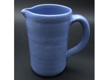 Speckled Blue Studio Pottery Pitcher, 7'