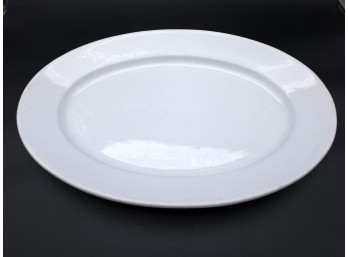 Anthony Shaw White Ironstone 19' Oval Serving Platter - C. 1910-1950