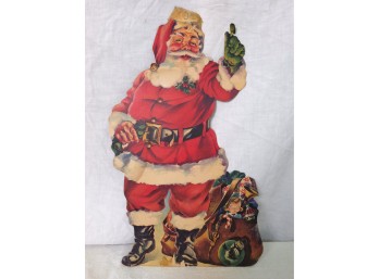 Large Vintage Santa Claus Die Cut Cutout, C. ~1930s - 1950s