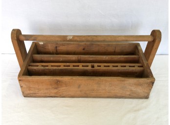 Vintage Wooden Toolbox Caddy / Carrier C. ~1960s