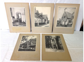 Antique Architectural House Design Prints - C. 1920 - 40s