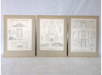 Vintage White Pine Houses Architectural Design Blueprints - C. 1920s-1940s