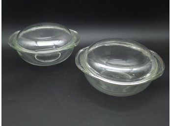 PYREX Clear Glass Casserole Dishes And Baking Dish Lot, C. ~1950s-1970s