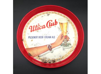 Utica Club Pilsner Beer-Cream Ale Advertising Tray C. ~1960s