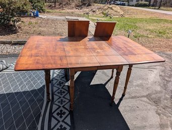 Mid Century Dropleaf Table With Two Leafs Walter Of Wabash?  - Needs Resurfacing NO SHIPPING