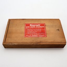 Starrett #436 Micrometer Box With Sliding Lid