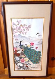Wei Tseng Yang 'The Awakening Of Spring' Framed East Asian Peacock, Peony & Cherry Blossom Print