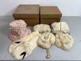 Ladies Rabbit Fur Hat, Muff & Accessories
