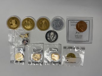 JFK Currency & Commemorative Coins, 10 Total