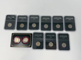 (11) Encapsulated Buffalo Nickels, 1913-1937