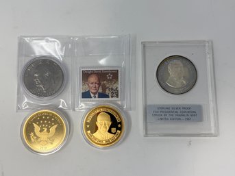 Chester Arthur Sterling Silver Proof Coin By Franklin Mint