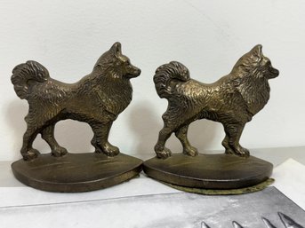 Husky Sled Dog Iron Bookends & Dog Sled Paint Blank