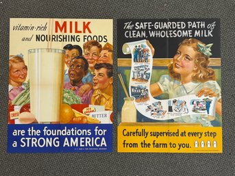 (2) 1950s-60s H.P. Hood Milk Posters