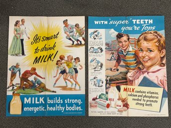 (2) 1950s-60s H.P. Hood Milk Posters