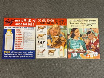 (3) H.P. Hood  Milk Posters