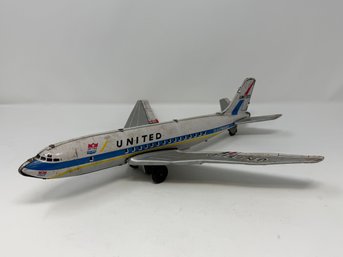 1960s United DC-8 Jet Mainliner Tin Toy