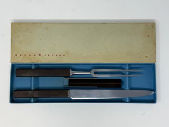 Georg Jensen 3 Piece Carving Set In Original Box