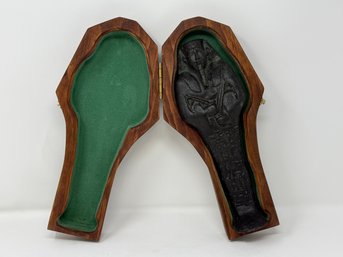 Egyptian Ushabi Figure In Wooden Case