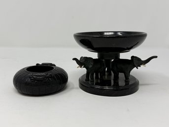 (2) Japanese Stone Vessels