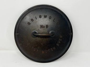 Griswold #9 Cast Iron Dutch Oven Cover Only