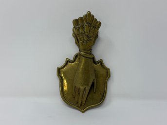 Heavy Italian Brass Hand Desk Clip