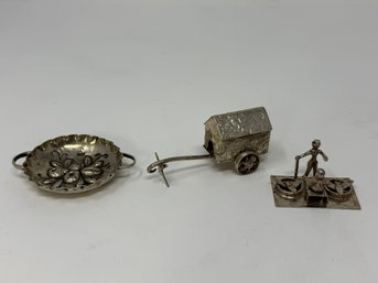 (3) Continental Silver Miniatures