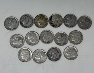 (15) Roosevelt 90% Silver Dimes