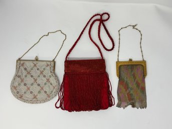 (3) Evening Hand Bags, Whiting Davis & Bergdorf Goodman