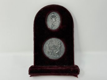 2 French Silver Medals In Velvet Stand