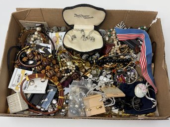 Large Group Of Costume Jewelry Inc. Some Silver